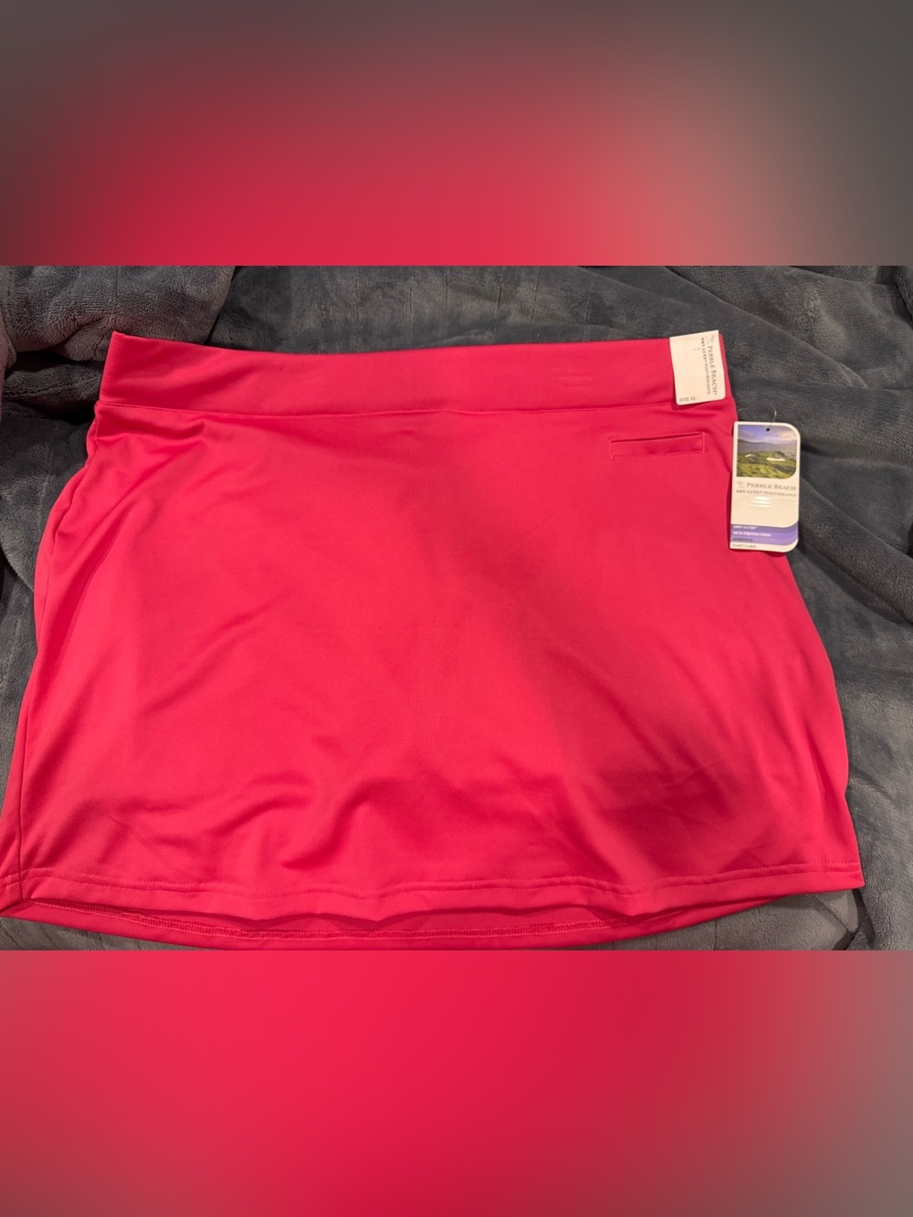 Pebble Beach watermelon Athletic Skort; NWT   XL